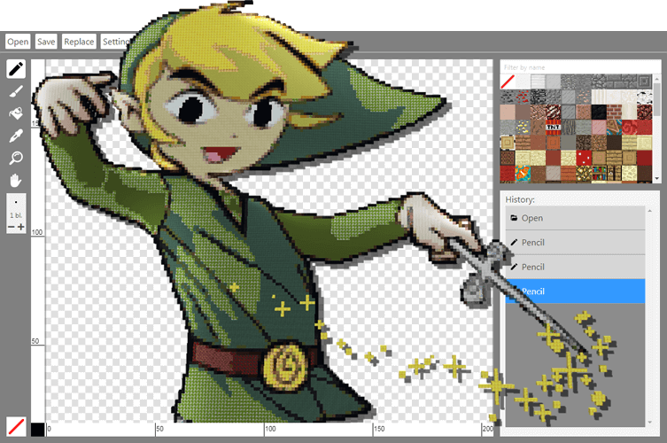 minecraft link pixel art tutorial